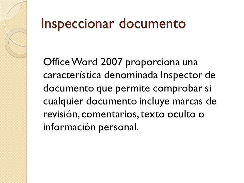 Inspeccionar documento