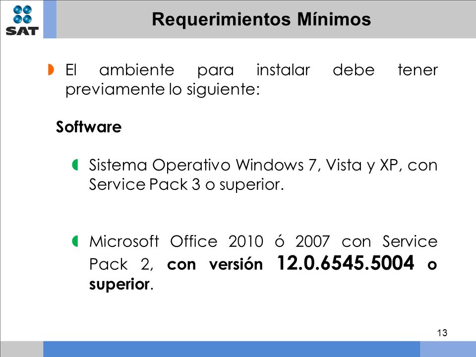Requerimientos Mínimos