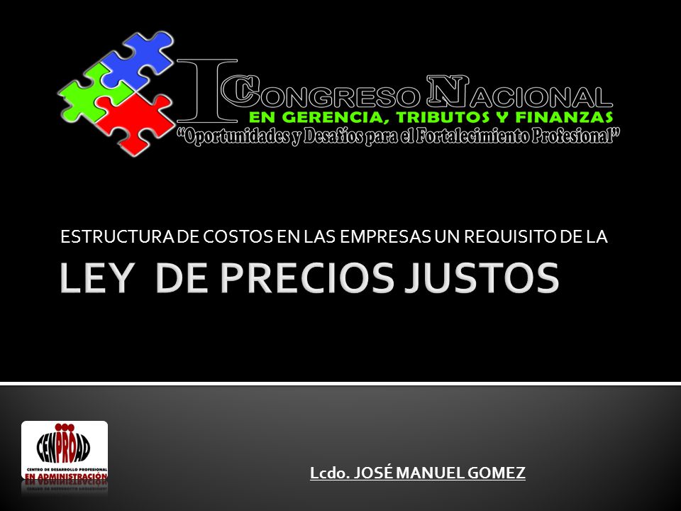 ESTRUCTURA DE COSTOS EN LAS EMPRESAS UN REQUISITO DE LA