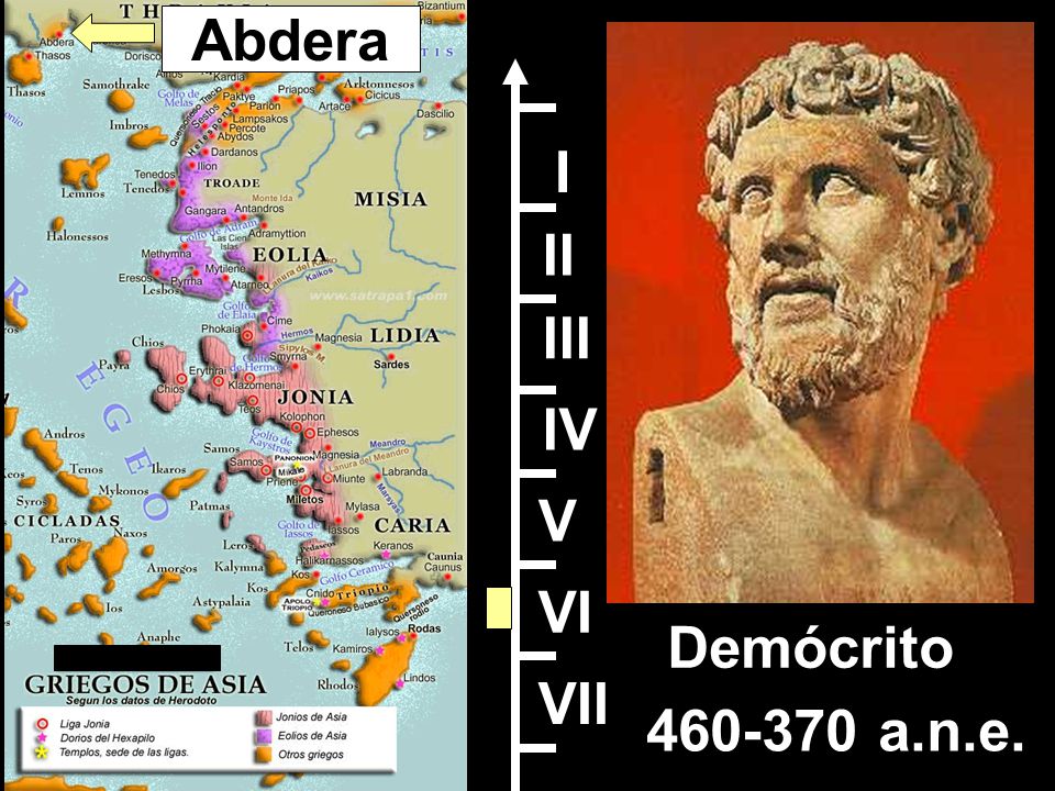 Abdera I II III IV V VI Demócrito VII a.n.e.