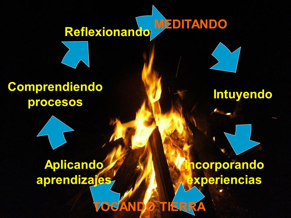 MEDITANDO Intuyendo Incorporando experiencias TOCANDO TIERRA Aplicando