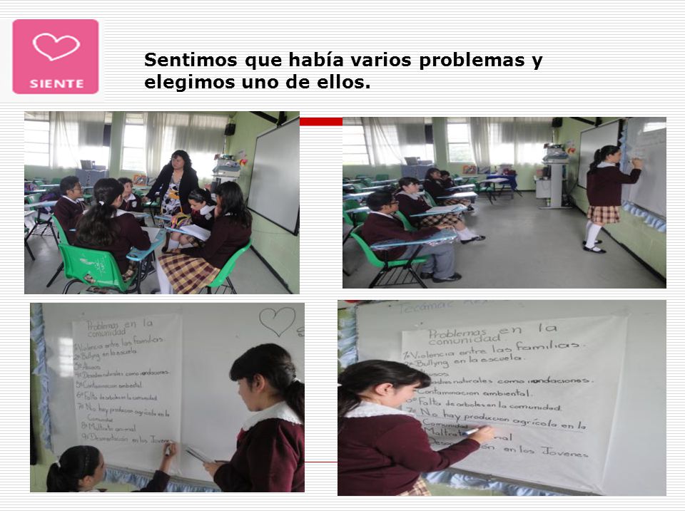 Sentimos que había varios problemas y elegimos uno de ellos.