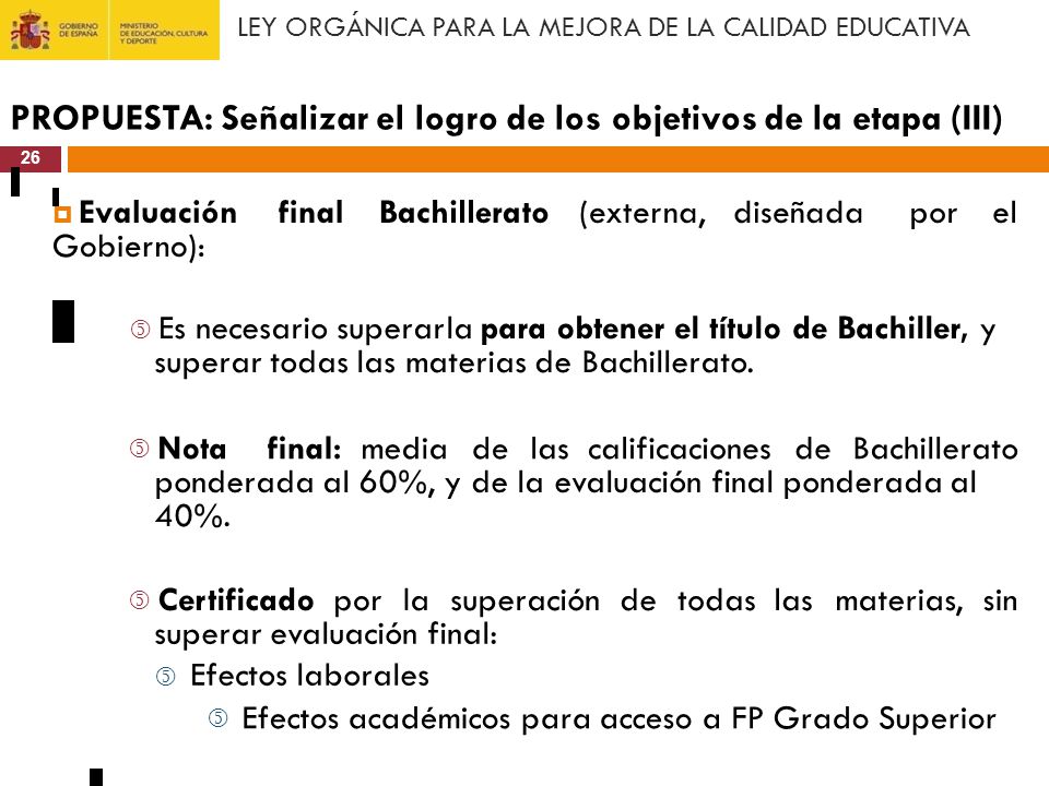 PROPUESTA: Señalizar el logro de los objetivos de la etapa (III)