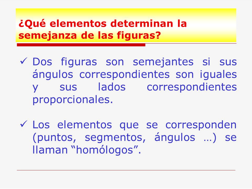 ¿Qué elementos determinan la semejanza de las figuras