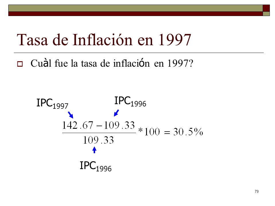 Tasa de Inflación en 1997 Cuàl fue la tasa de inflación en 1997