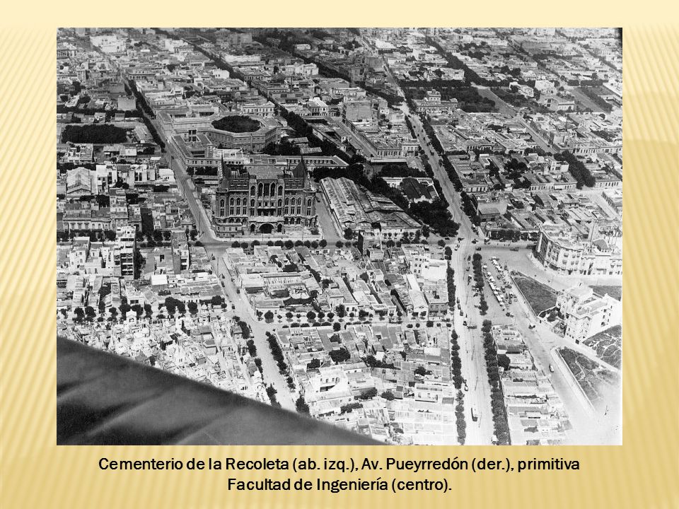 Cementerio de la Recoleta (ab. izq. ), Av. Pueyrredón (der