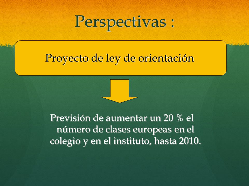 Proyecto de ley de orientación