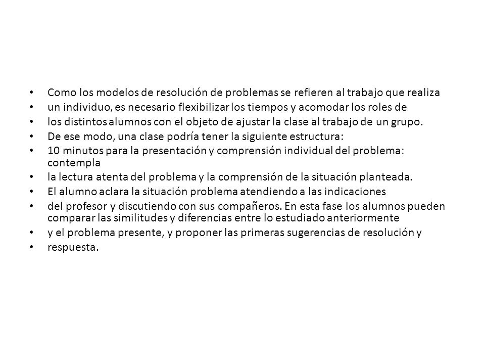 Como los modelos de resolución de problemas se refieren al trabajo que realiza