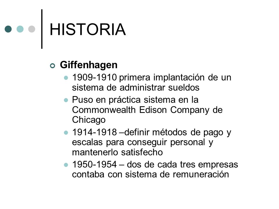 HISTORIA Giffenhagen primera implantación de un sistema de administrar sueldos.