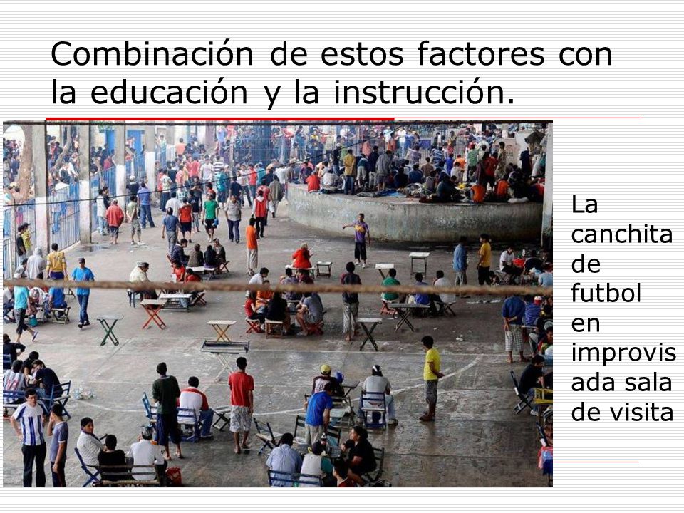Combinación de estos factores con la educación y la instrucción.