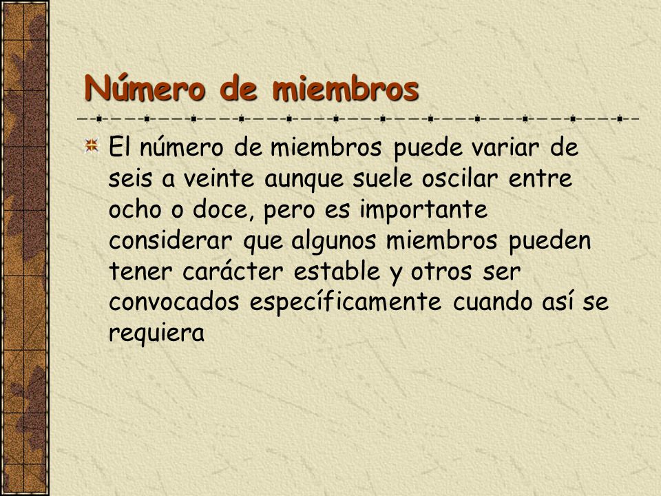 Número de miembros
