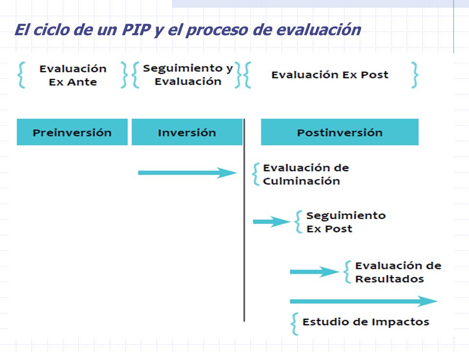 El ciclo de un PIP y el proceso de evaluación
