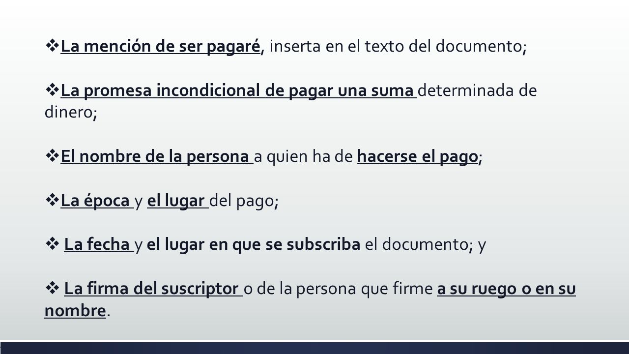 La mención de ser pagaré, inserta en el texto del documento;