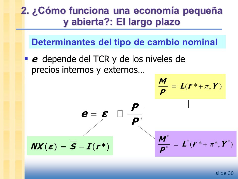2. ¿Cómo funciona una economía pequeña y abierta : El largo plazo