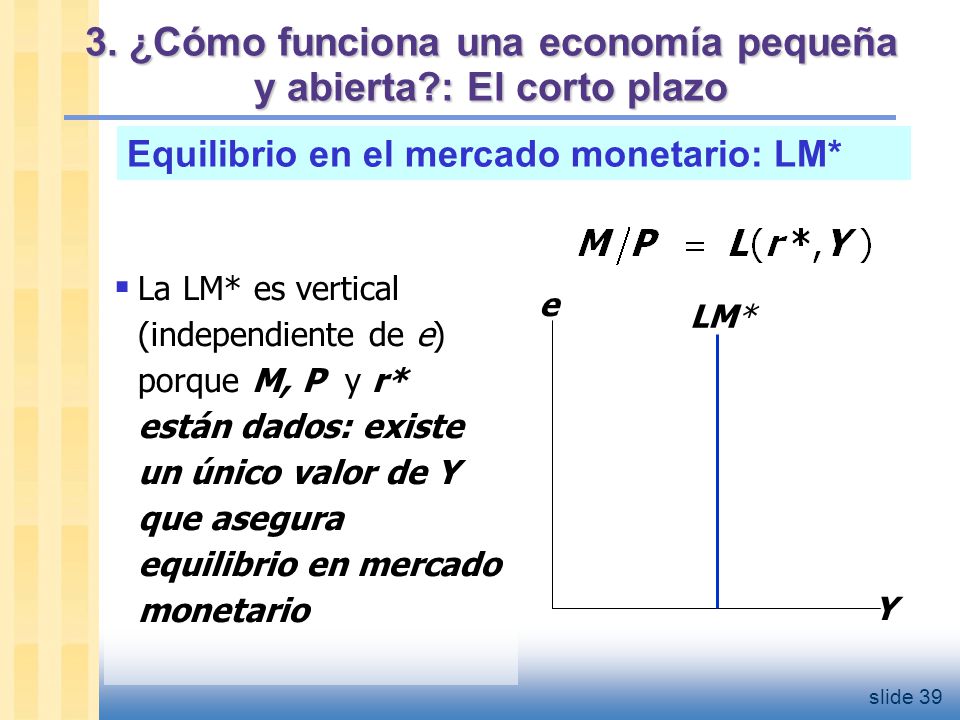 3. ¿Cómo funciona una economía pequeña y abierta : El corto plazo