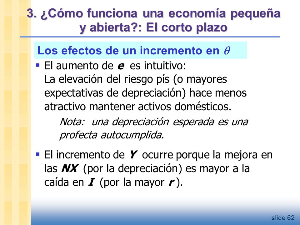 3. ¿Cómo funciona una economía pequeña y abierta : El corto plazo