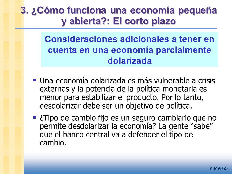 3. ¿Cómo funciona una economía pequeña y abierta : El corto plazo