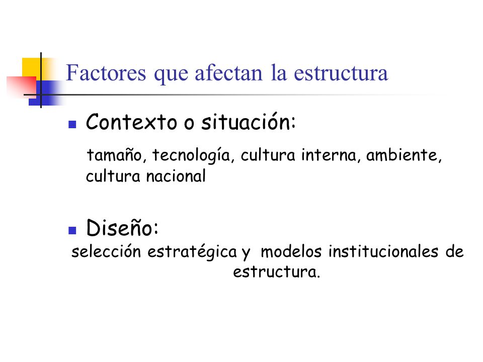 Factores que afectan la estructura