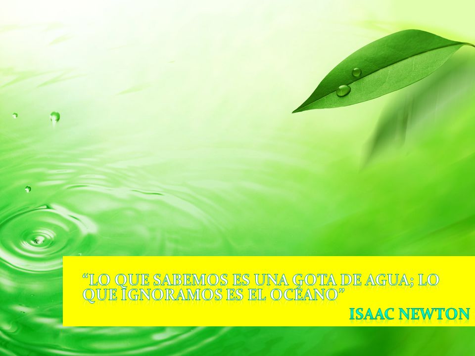 Lo que sabemos es una gota de agua; lo que ignoramos es el océano Isaac Newton