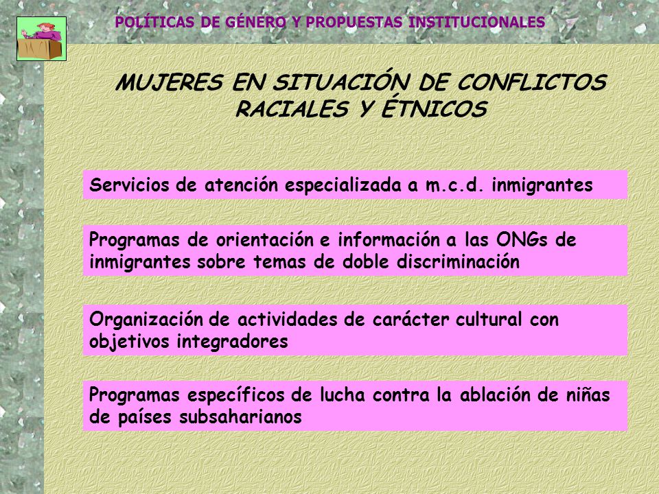 MUJERES EN SITUACIÓN DE CONFLICTOS RACIALES Y ÉTNICOS