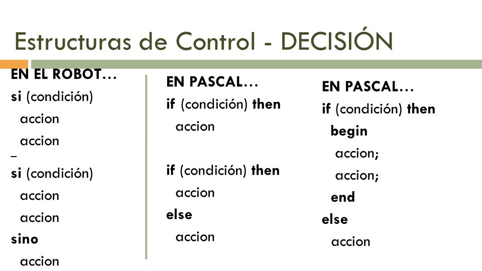 Estructuras de Control - DECISIÓN