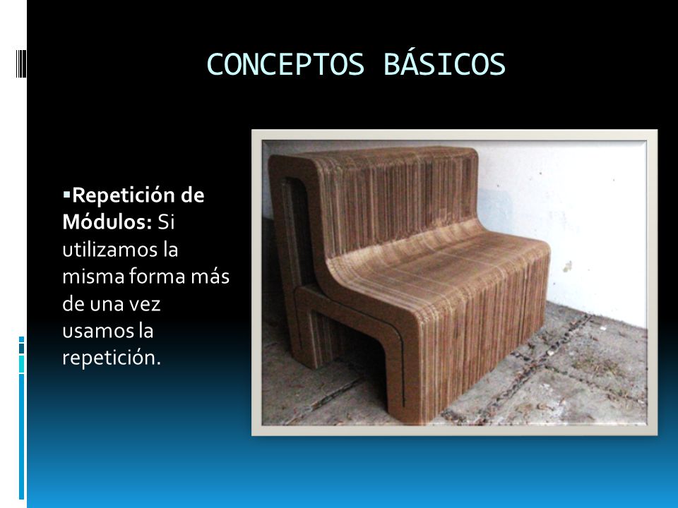 CONCEPTOS BÁSICOS Repetición de Módulos: Si utilizamos la misma forma más de una vez usamos la repetición.