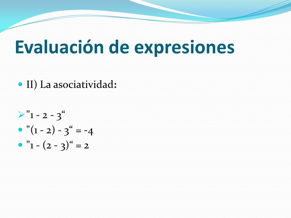 Evaluación de expresiones