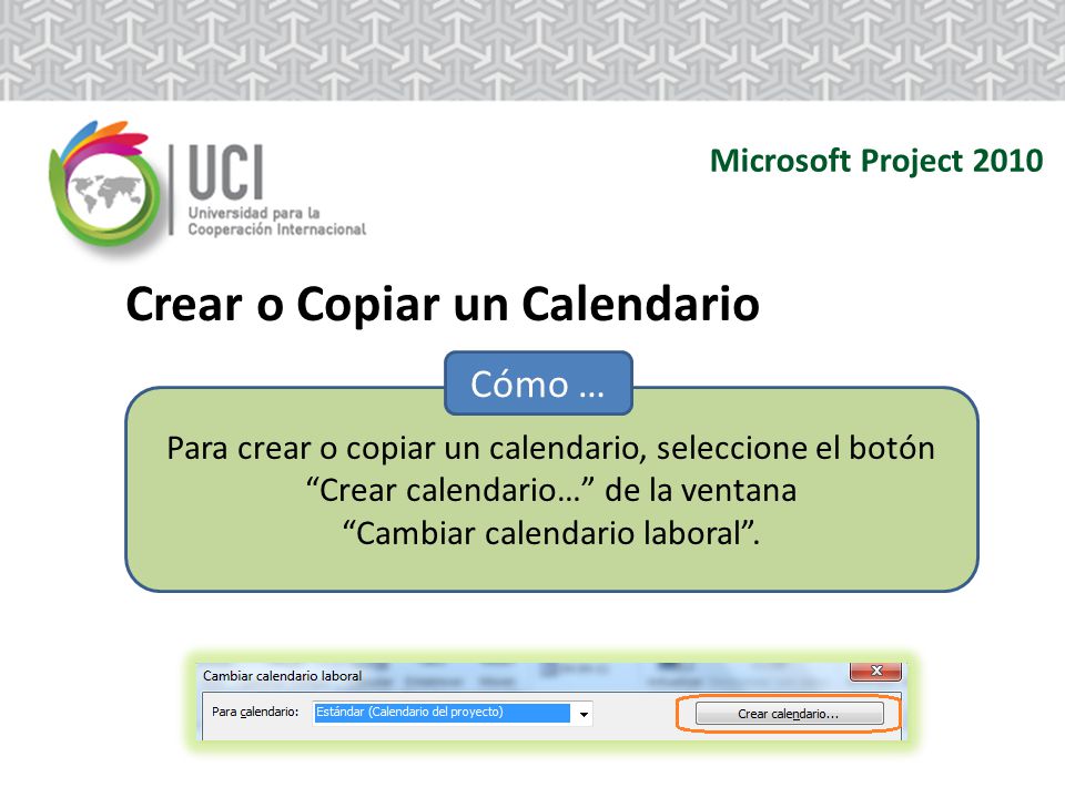 Cambiar calendario laboral .