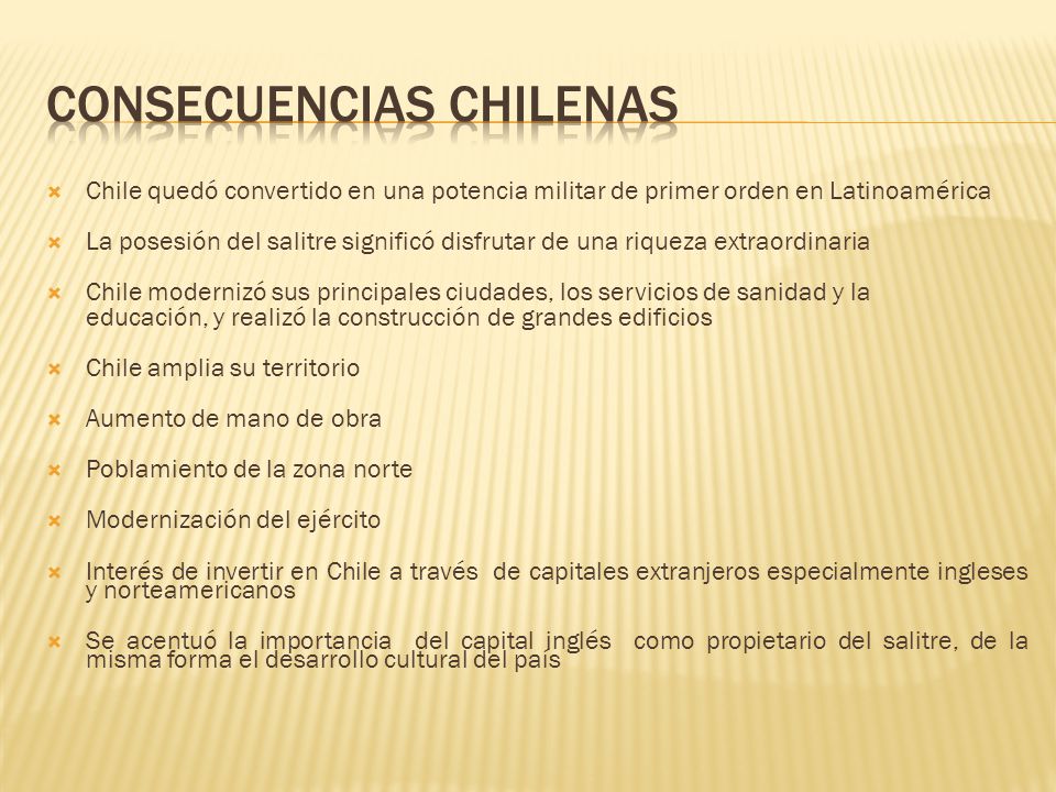 Consecuencias Chilenas