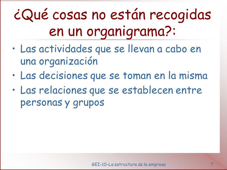 Organizar es complejo porque hay que tener en cuenta: