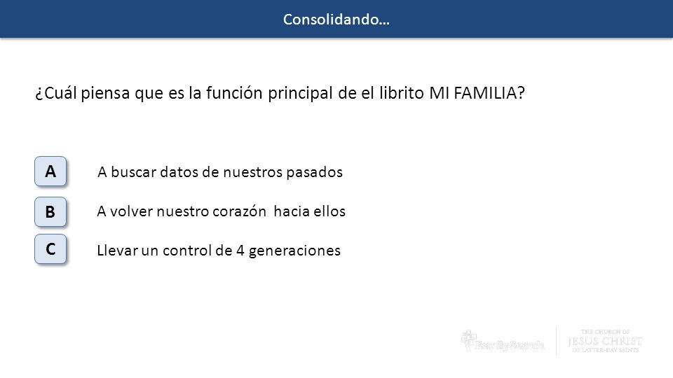 ¿Cuál piensa que es la función principal de el librito MI FAMILIA