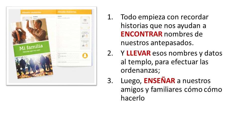 Todo empieza con recordar historias que nos ayudan a ENCONTRAR nombres de nuestros antepasados.