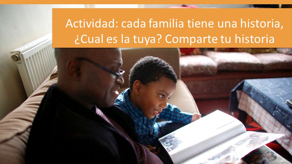 Actividad: cada familia tiene una historia, ¿Cual es la tuya