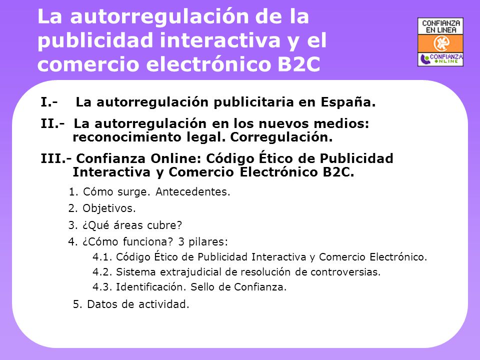 La autorregulación de la publicidad interactiva y el comercio electrónico B2C