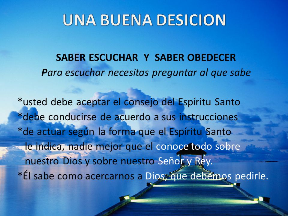 SABER ESCUCHAR Y SABER OBEDECER