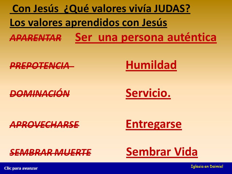 Con Jesús ¿Qué valores vivía JUDAS Los valores aprendidos con Jesús