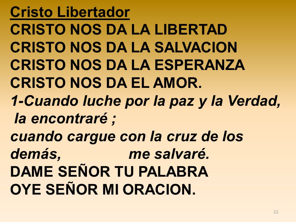 Cristo Libertador CRISTO NOS DA LA LIBERTAD. CRISTO NOS DA LA SALVACION. CRISTO NOS DA LA ESPERANZA.