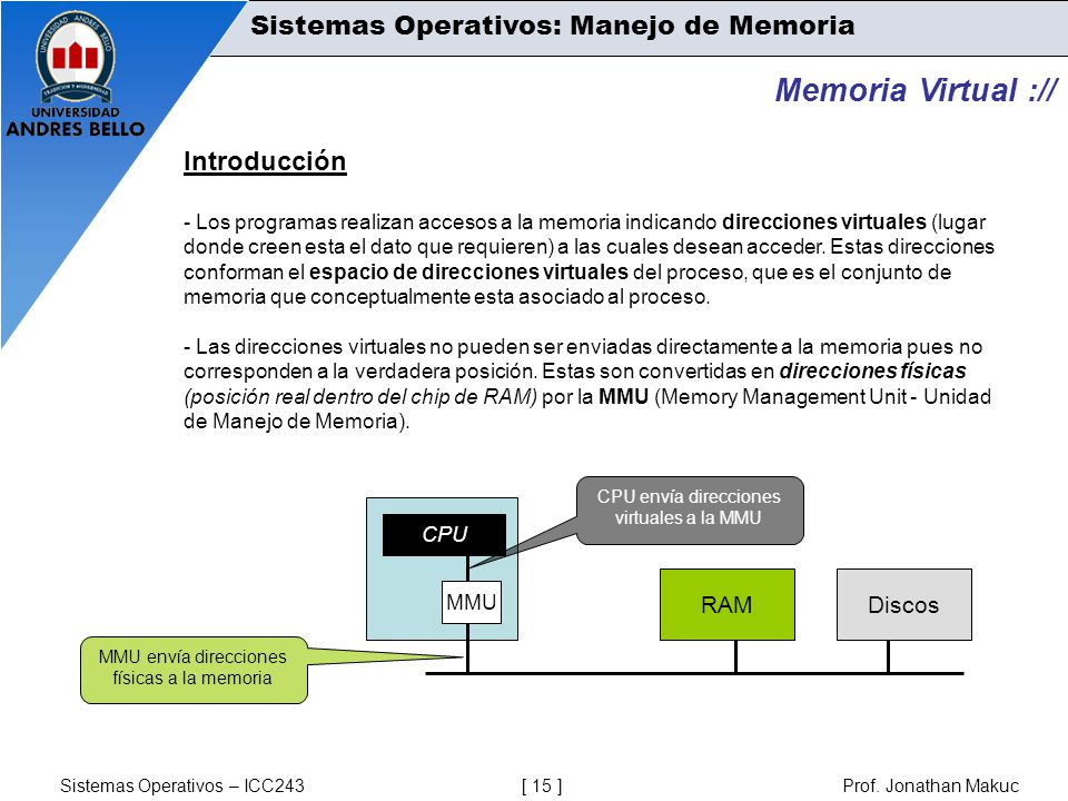 Memoria Virtual :// Sistemas Operativos: Manejo de Memoria