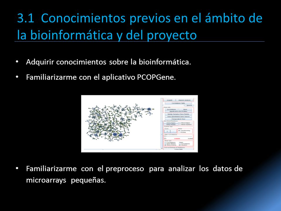 3.1 Conocimientos previos en el ámbito de la bioinformática y del proyecto