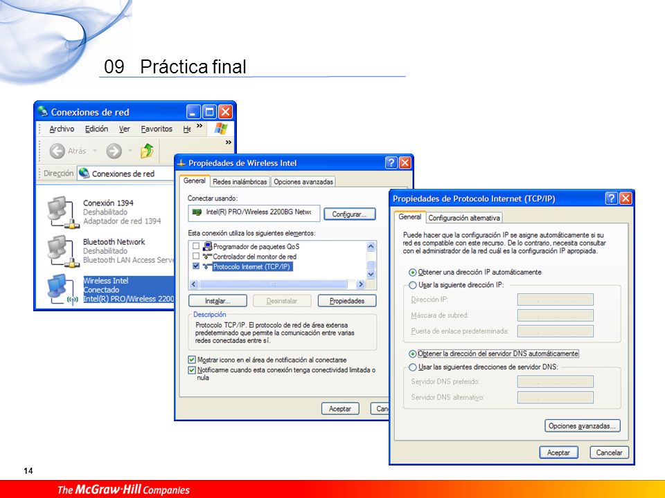 También desde las propiedades del interfaz inalámbrico tenemos accesible la pestaña de Redes inalámbricas , en donde podemos decirle a Windows que utilice su software para realizar la conexión.