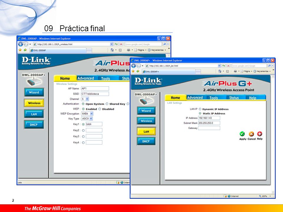Este punto de acceso incorpora un servidor DHCP, que nosotros deberemos deshabilitar para que no colisione con el que hemos definido en SRV, que está en la misma red local. Por tanto, el valor del campo DHCP Server debemos ponerlo en Disabled.