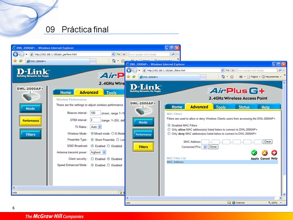 En otras pantallas de administración se pueden cambiar las contraseñas de acceso, habilitar o no el protocolo de gestión SNMP o salvar y cargar la configuración del punto de acceso desde un fichero.
