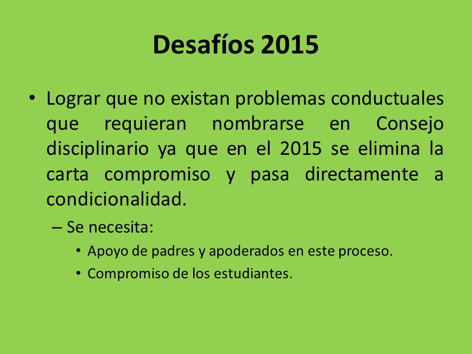 Desafíos 2015