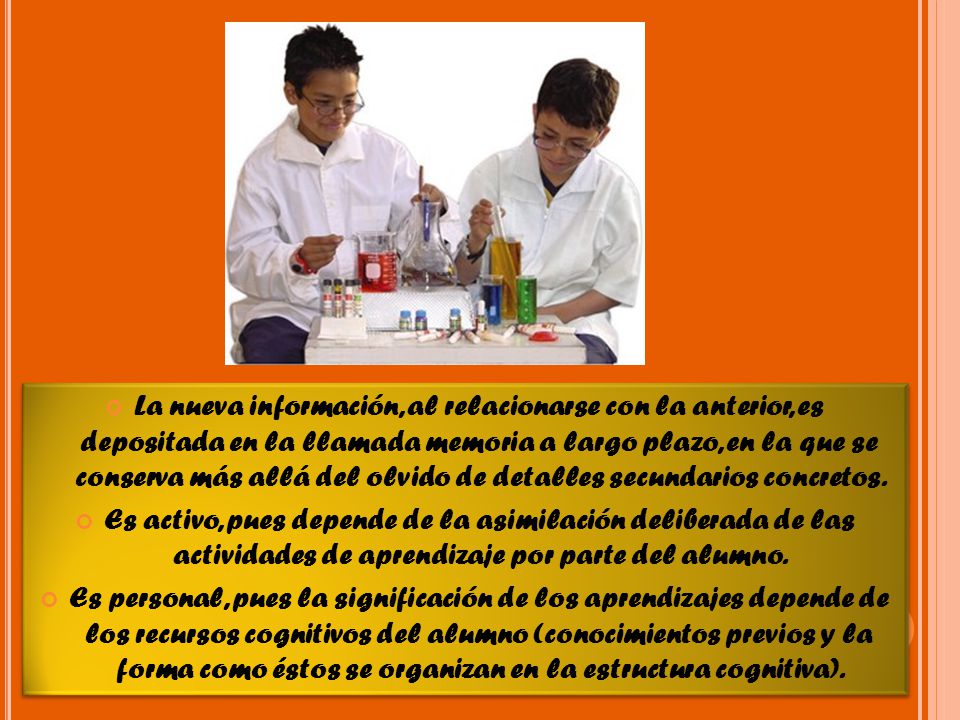 La nueva información, al relacionarse con la anterior, es depositada en la llamada memoria a largo plazo, en la que se conserva más allá del olvido de detalles secundarios concretos.