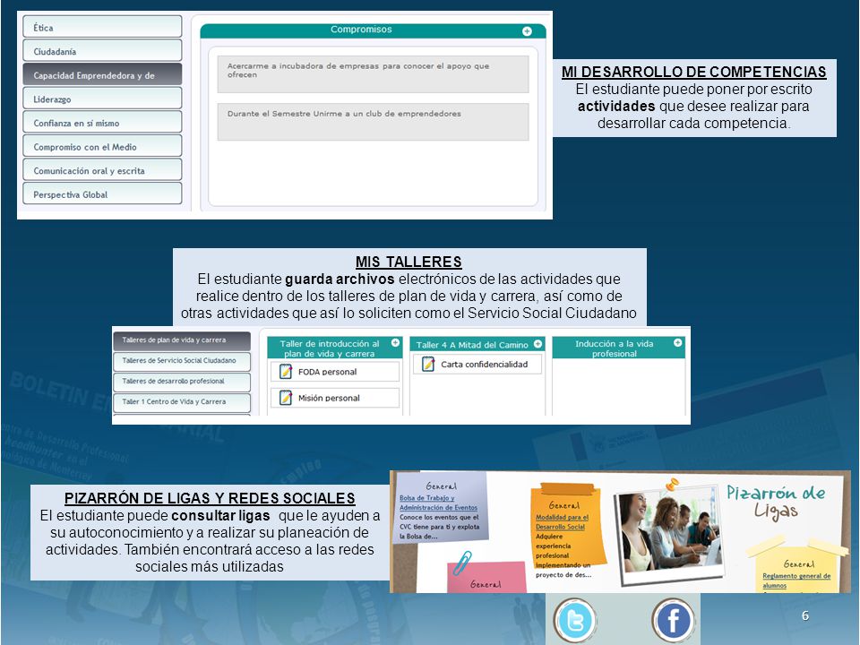 MI DESARROLLO DE COMPETENCIAS PIZARRÓN DE LIGAS Y REDES SOCIALES