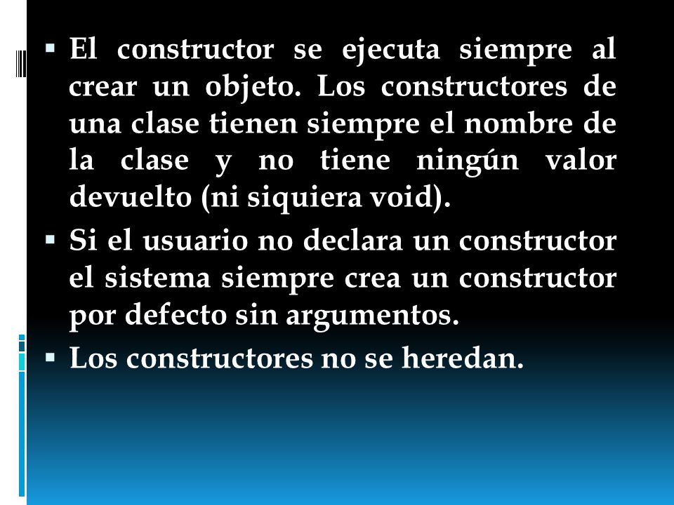 El constructor se ejecuta siempre al crear un objeto