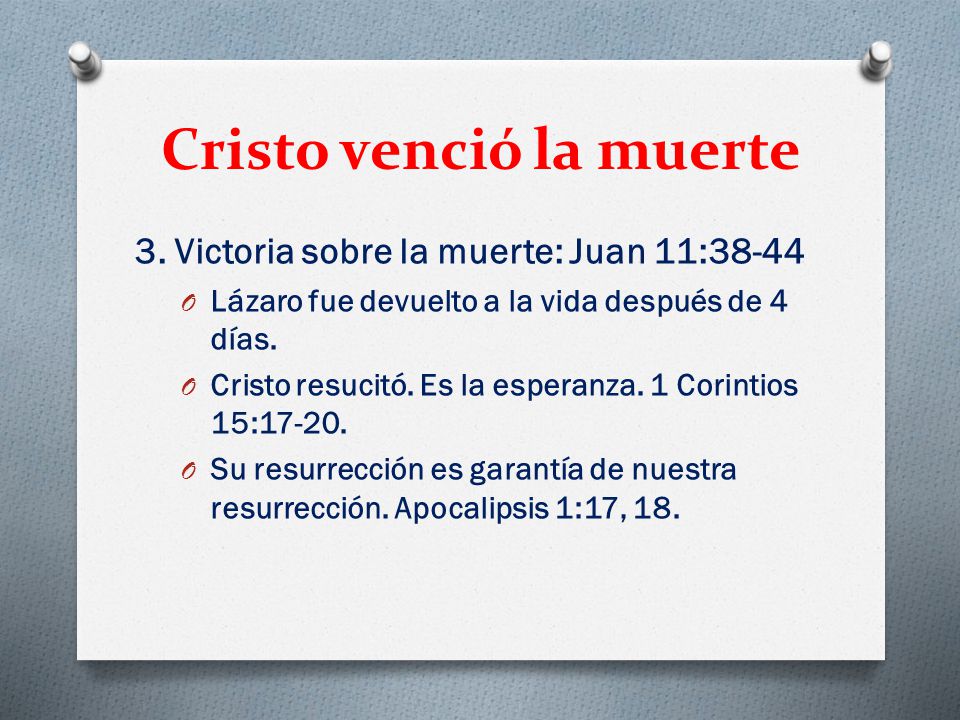 Cristo venció la muerte