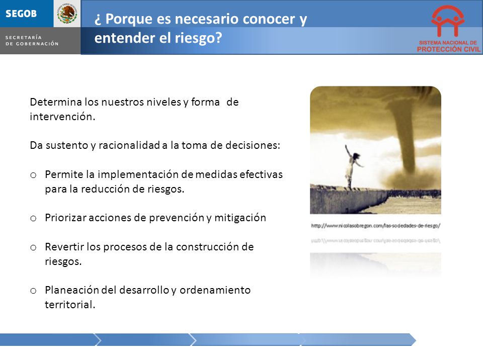 ¿ Porque es necesario conocer y entender el riesgo