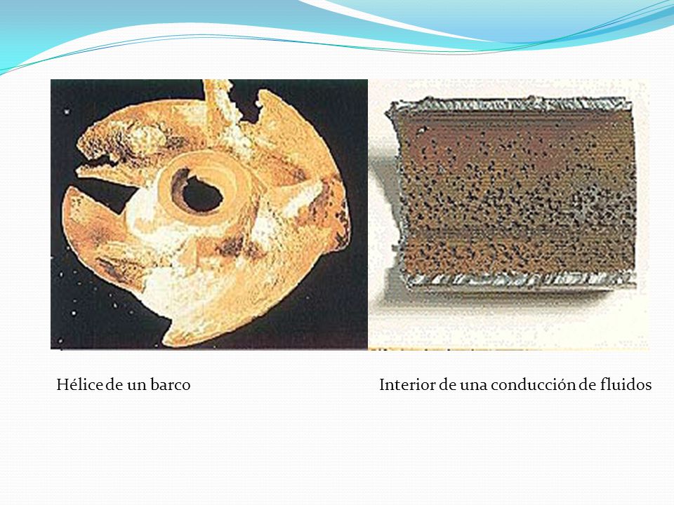 Hélice de un barco Interior de una conducción de fluidos