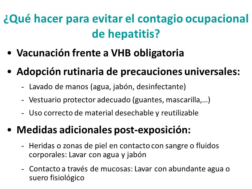 ¿Qué hacer para evitar el contagio ocupacional de hepatitis